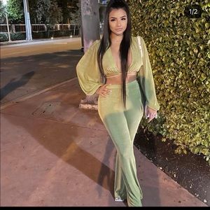 Lime Green Fashion Nova 2 piece
